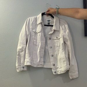 Old navy white denim jacket size medium